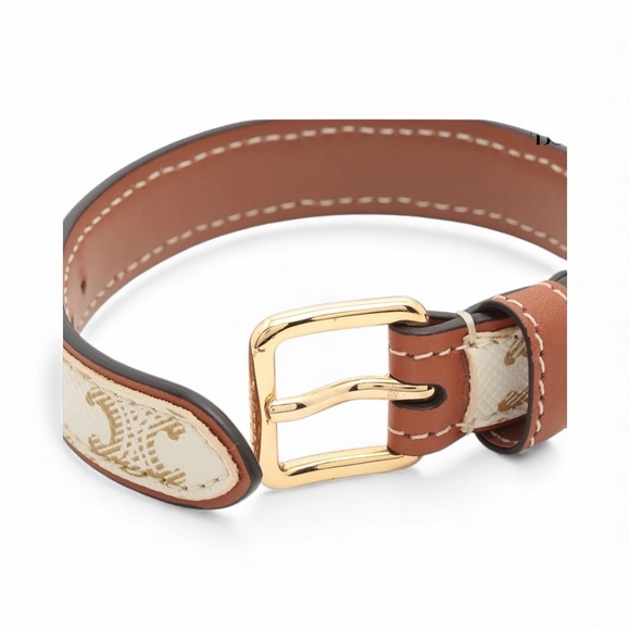 Celine Maillon Triomophe Leather Bracelet (Unisex) - Picture 4 of 8